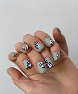 Леопард на ногтях дизайн 