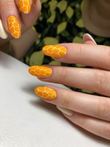 Жираф принт ногти 