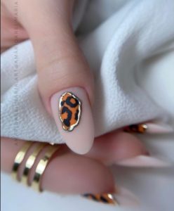 Леопардовый дизайн ногтей 