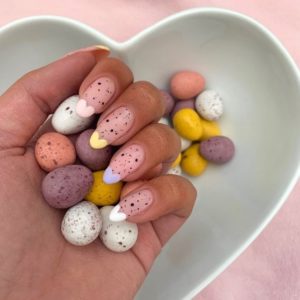 Easter nails french manicure 