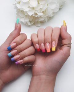 Френч разные руки разноцветный