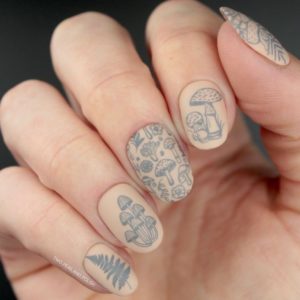 Грибочки на ногтях дизайн 