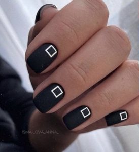 Квадраты на ногтях дизайн геометрия 