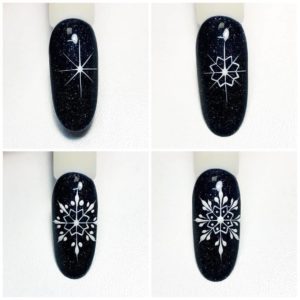 Снежинки пошаговый дизайн ногтей 2024: подборка фото мастер-классов рисунка снежинок