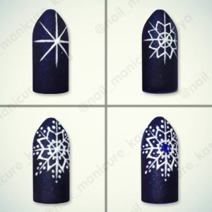 Снежинки пошаговый дизайн ногтей 2024: подборка фото мастер-классов рисунка снежинок