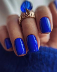 Синие ногти Новый год 